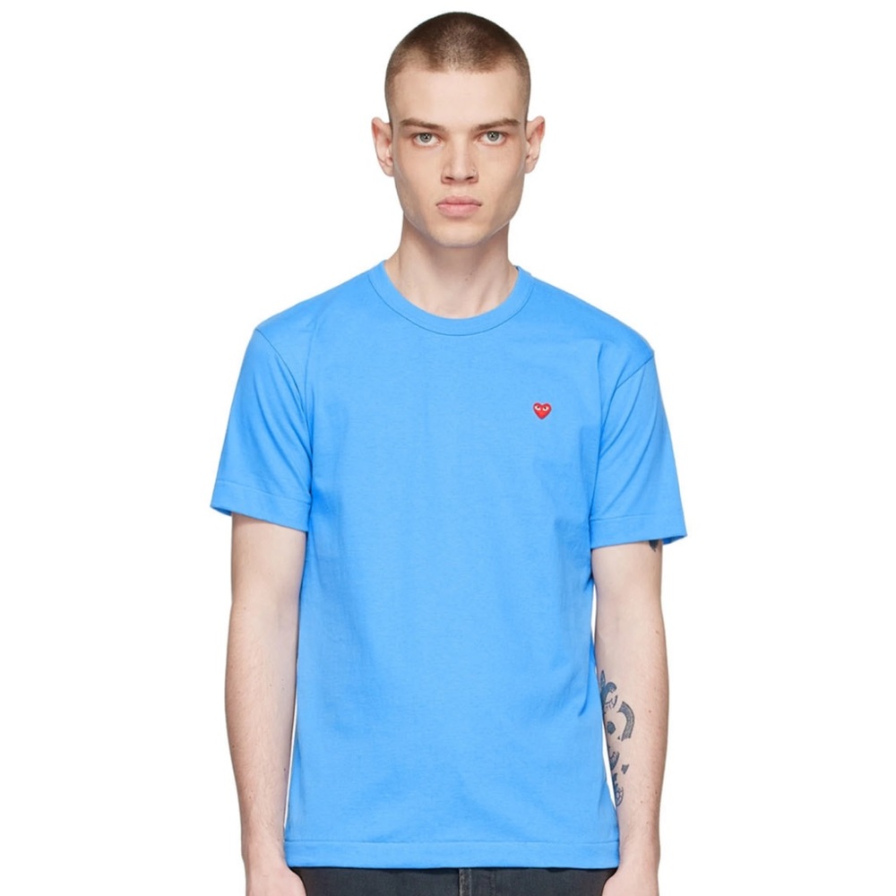 Comme des garcons play light blue tshirt